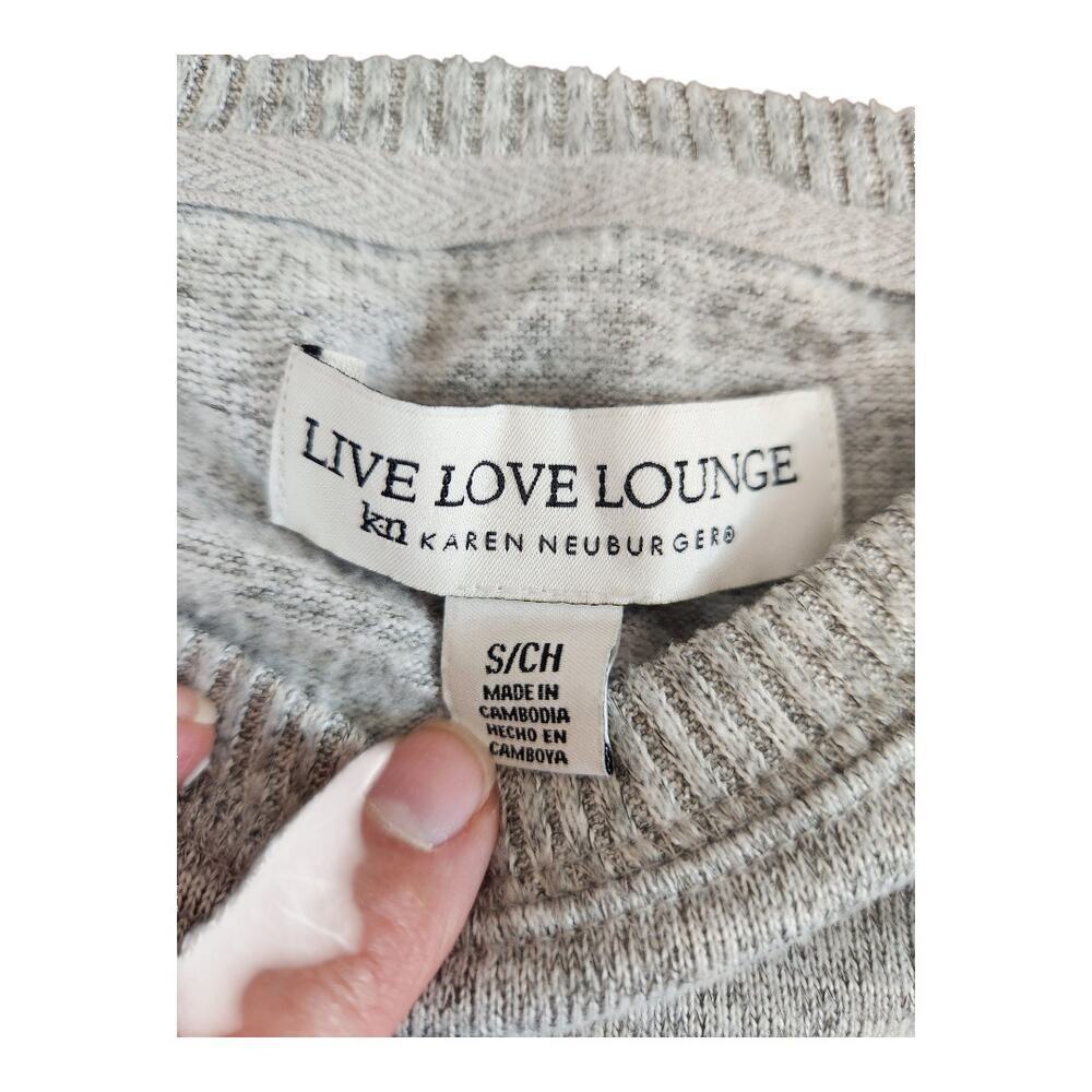 Live Love Lounge Karen Neuburgere sz small super soft top gray long sleeve - Picture 3 of 8